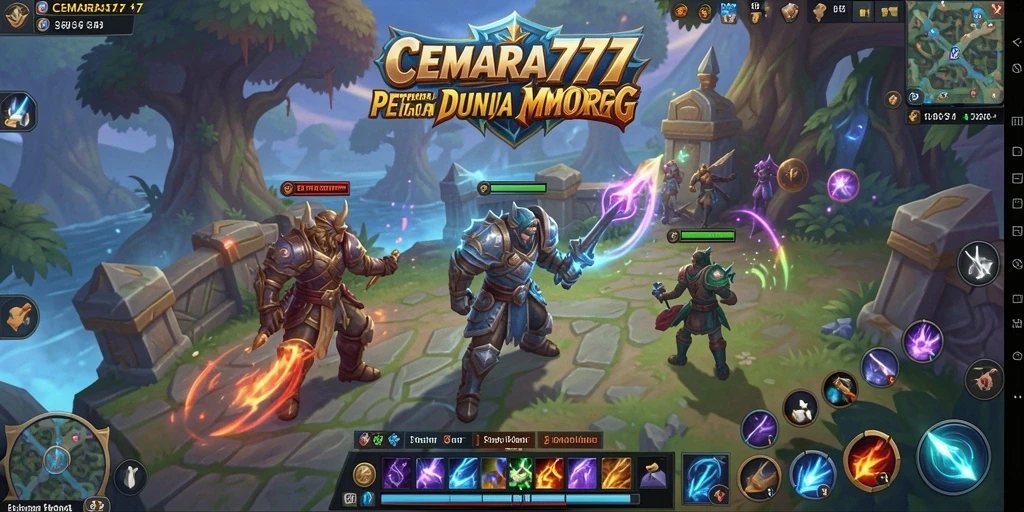 Tampilan gameplay seru CEMARA777 dalam petualangan MMORPG.