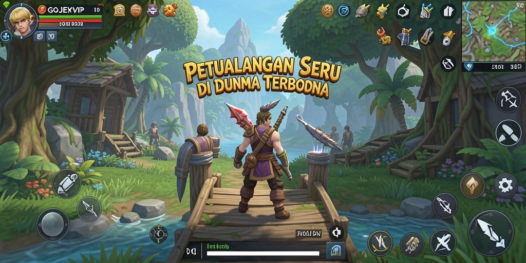 Tampilan gameplay seru di dunia terbuka GOJEKVIP yang penuh petualangan.