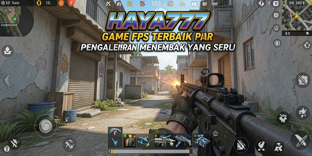 Screenshot utama HAYA777 menampilkan grafis dan aksi intens dalam gameplay FPS.