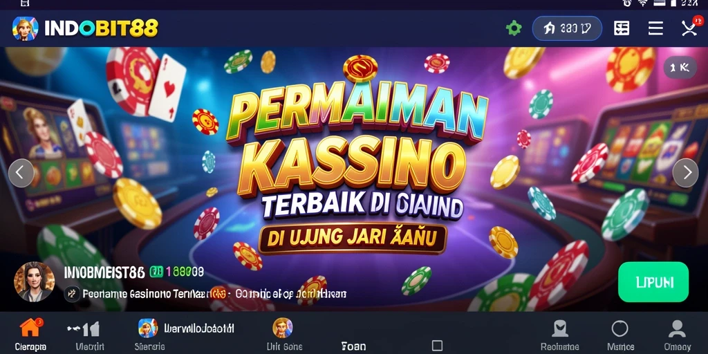 Tampilan gameplay Kasino yang menakjubkan di INDOBIT88.