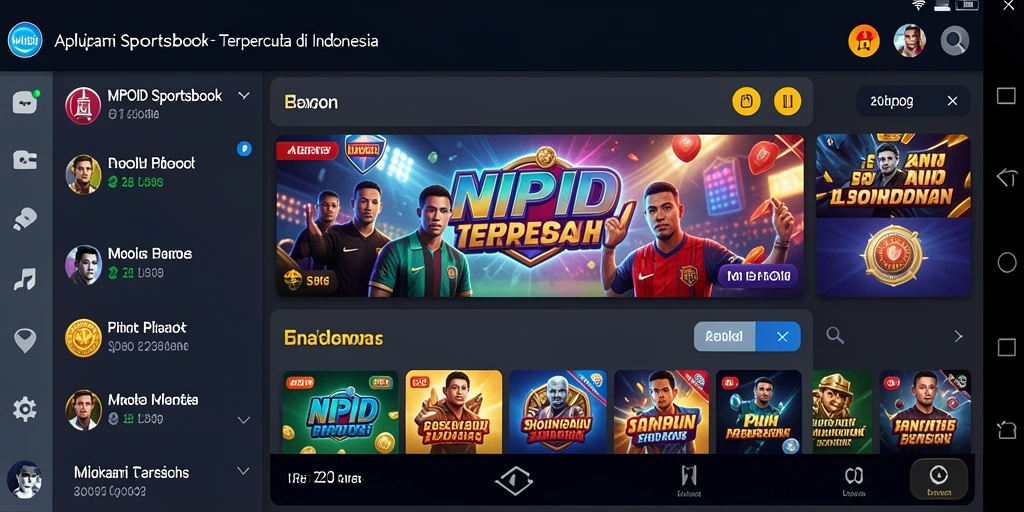 Tampilan menarik dari aplikasi MPOID saat melakukan taruhan olahraga.