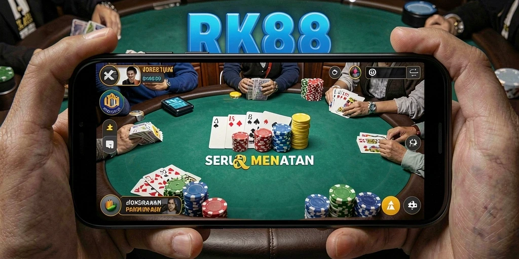 Tampilan grafis menarik dari gameplay Poker di RK88.