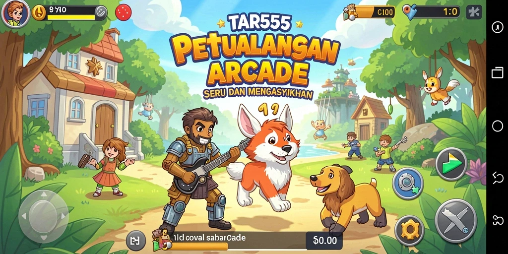 Menampilkan aksi seru gameplay arcade di TAR555.