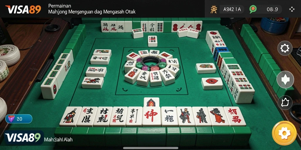 Tampilan gameplay Mahjong yang seru di VISA89.