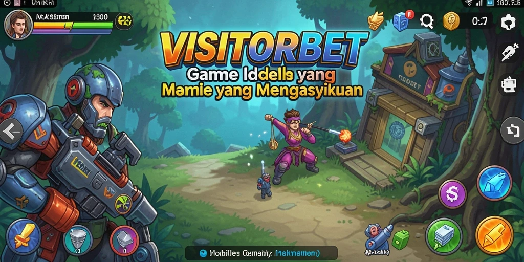 Tangkapan layar menunjukkan gameplay menarik VISITORBET dengan elemen Idle yang seru.